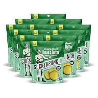SuckerPunch Snappy Sweet Bread N’ Butter Dill Pickles Chip-Cut, Gluten Free, Kosher, Sugar Free, Low Calorie, Low Carb, on the Go, Non GMO, Keto Friendly, Vegan, 3.4 Oz Single Serve Pouch (12 Pack)