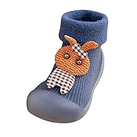 Baby Girl Shoes Size 1 Warm Stocking Girls Knit Socks Kids Rubber Soft Solid Sole Toddler Extra Wide Sneakers