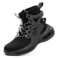 Steel Toe Shoes Indestructible Work Shoes for Men Comfortable Breathable Safety Boots Slip-Resistant Composite Toe Shoes for Construction Size 40-50