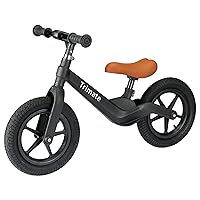 Toddler Balance Bike, Black - No Pedal Sport Bike for 3-5 Year Olds, 12