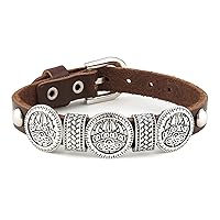 HZMAN Leather Braided Viking Bracelets for Men Boys Biker Nordic Vintage Wrap Wirstband Talisman Bangle Jewelry Gift