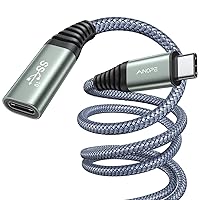 AINOPE USB C Extension Cable, (6.6ft/2M/10Gbps/100W), USB C 3.2 Extender Fast Transfer Type C Extender Charging Compatible with PSVR2/USB C Hub/MacBook Air M2 Pro/iPad Pro/Magsafe Charger/Dell XPS