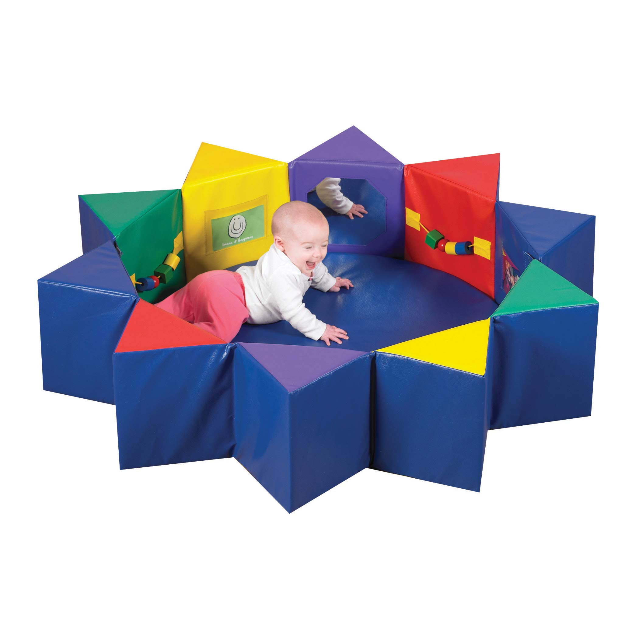 Children's Factory Multi-Activity Pentagon Set, CF332-392, Baby & Toddler Foam Floor Play Yard, Infant Sensory Mat for Playroom, Daycare or Preschool