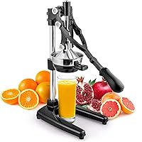 Zulay Extra Tall Citrus Press Manual Juicer - Manual Orange Juice Squeezer, Fits Tumblers, Tall Glasses and Cups - Fruit Press & Juice Press, Juice Presser Machine & Citrus Juicer Manual