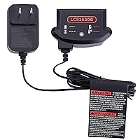 LCS1620B Replacement for Black and Decker 20V Lithium Battery Charger, Compatible with Black and Decker 12V and 20V MAX Battery LBXR20