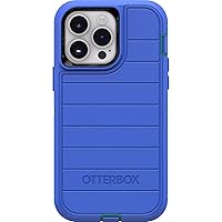 OtterBox Defender Series Screenless Edition Case for iPhone 14 Pro Max (Only) - Case Only - Microbial Defense Protection - Non-Retail Packaging - Rain Check (Blue)