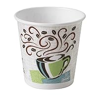 Dixie PerfecTouch 10 Oz. Insulated Paper Hot Coffee Cup by GP PRO (Georgia-Pacific), Coffee Haze, 92959, 1,000 Count (50 Cups Per Sleeve, 20 Sleeves Per Case), Coffee Haze