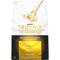 Syntrax Nutrition Trophix Protein Powder, Ultra Sustained-Release Protein Blend, Banana Pudding, 2 lbs