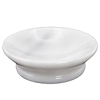 Creative Home Genuine Natural Marble Round Bar Soap Dish Soap Tray Holder Countertop Organizer, 5