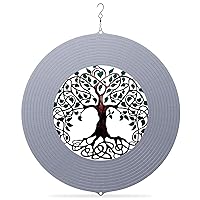 Tree of Life Wind Spinners for Yard and Garden, Metal Ornaments for Garden Décor, Outdoor Wind Spinner, Tree of Life Gifts, Outdoor Garden Decoration, 12 inch Tree of Life Wall Décor by ISEO