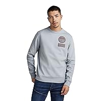 G-STAR RAW Men's Moto Sweater, Light Grey, Small