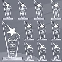 Bucherry 10 Pcs Employee Appreciation Awards for Coworker Acrylic Thank You Trophy May You Be Proud of The Work You Do Sign Prizes for Adults Retirement Goodbye Farewell Gift for Women Men (Stylish)