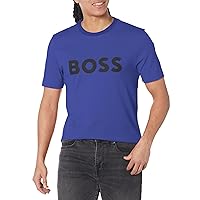 BOSS Men's Patch Logo Jersey Crew Neck T-Shirt
