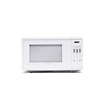 Farberware Countertop Microwave 1000 Watts, 1.1 Cu. Ft. - Microwave Oven With LED Lighting and Child Lock - Perfect for Apartments and Dorms - Easy Clean Grey Interior, Retro White