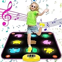 Toys for 3-8 Year Old Girls & Boys, Upgraded Light Up Dance Mat for Kids, Contains 5 Modes and 3 Challenge Levels, Dance Mat Game Built in Music,Birthday Xmas Gift for 3 4 5 6 7 8+ Year Old Girls
