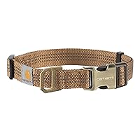 Carhartt Dog Collar Brown/Brushed Brass, Medium