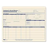 TOPS 3280 Employee Record Master File Jacket, 9 1/2 x 11 3/4, 10 Point Manila (Pack of 20)