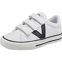 Victoria Toddlers Tribu Contrast Faux Leather Straps Sneaker, White,9 M US