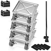 VEVOR Furniture Dolly, Furniture Moving Dollies with 360° PP Swivel Wheels & Carbon Steel Panel, 800 Lbs Capacity Furniture Lift Mover Tool Set for Moving Heavy Furniture Refrigerator Sofa