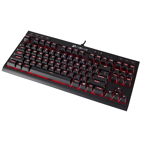 Corsair KB395 CH-9115020-JP USB-A K63 Red LED Japanese Keyboard - Cherry MX Compact Numeric Keyless Gaming Keyboard with Red Key Switch