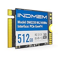 INDMEM M.2 2230 SSD, 512GB 2230 NVMe SSD PCle Gen 4.0x4 Internal Solid State Drive, 3D TLC NAND,Compatible with Surface Pro X Steam Deck GPD Laptop Ultrabook Tablet