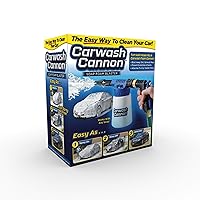 Ontel Carwash Cannon Foam Blaster Nozzle Gun for Car, Truck, Boat & More - 5 Spray Settings, Just Spray & Rinse, No Residue or Film (Packaging May Vary)