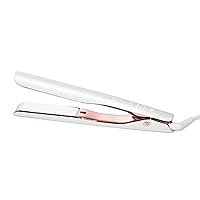 T3 Lucea ID Digital Ceramic Flat Iron with Touch Interface Interactive HeatID Technology for Automatic Heat Setting Personalization, White/Rose Gold, 1