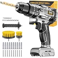 Cordless Power Drill for Dewalt 20v Battery: 3 Modes Electric Power Driver/Drill Kit Tool, 1/2 Inch Keyless Chuck Cordless Impact Drill Set, 20 Position, Variable Speed, for Home, Garden(No Battery)