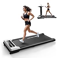 Walking Pad Treadmill, 2.5HP Under Desk Treadmill with Remote Control & LED Display, Quiet Desk Treadmill for Compact Space, Portable Treadmill for Home Office Use