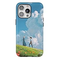 Anime Phone Case for iPhone - Howl and Sophie Matte Case Anime Tough Phone Case for iPhone 11/12/13/14/Xr/Xs Vintage Phone Case (iPhone 13)