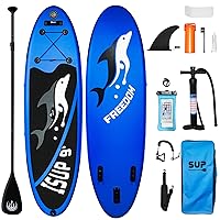 Inflatable Stand Up Paddle Board Ultra Light Inflatable SUP Paddle Board with Paddle Board Accessories, Safety Leash for Kids and Adult, 9
