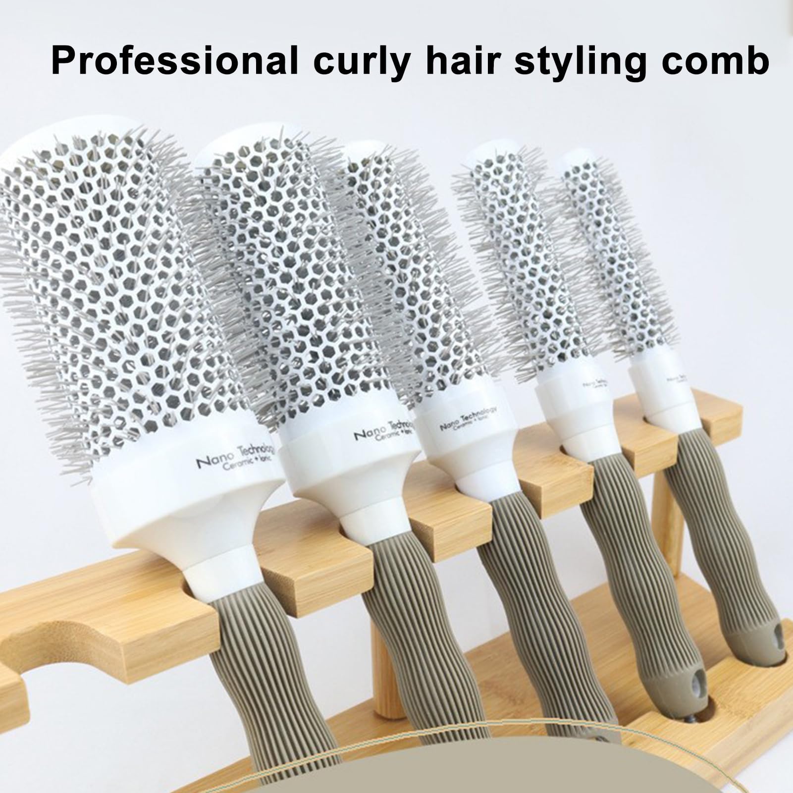 Roller Hair Brush | Aluminum Round Brush with Anti-Slip Handle | Volume Up Hairstyle Tool, Soft Salon Hairdressing Tool for Styling, Curling and Sensitive Scalp Biwingarden