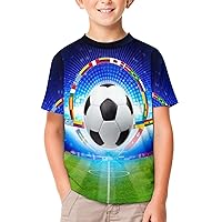 Cartoon Football 3D Print t-Shirt - Football t-Shirt - Football Print t-Shirt - Unisex Boy's Short Sleeve top - Size S-4XL