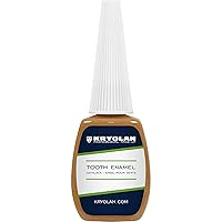 Professional Tooth Enamel, Special Effects Tooth Paint By Kryolan (Nicotine)- Temporary Liquid Teeth Color For SFX Teeth Makeup Halloween Cosplay Theater- Blackout/ Rotten/ Tooth Decay Makeup .4 Fl Oz