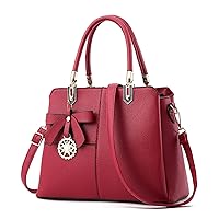 Suanye Women's Handbag, Shoulder Bag, Leather, Wedding, Korean Style, Pockets, Cross-body Style, Elegant, Formal, Zip, Freestanding, Handbag, Large Capacity, 2-Way Bag, Water Repellent, Fashion, School Commute, School or Work Bag, School Entrance Ceremony, Gift