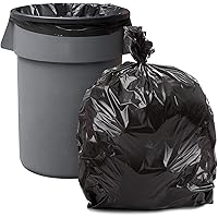 Plasticplace 55-60 gallon Trash Bags │ 1.2 Mil │ Black Heavy Duty Garbage Can Liners │ 38” x 58”
