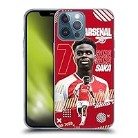 Head Case Designs Officially Licensed Arsenal FC Bukayo Saka 2023/24 First Team Soft Gel Case Compatible with Apple iPhone 13 Pro Max