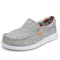 ROTJACM Women's Casual Cloth Shoes Slip on Canvas Shoes Comfort Wide Moc-Toe Loafers Light Weight Outdoor Walking Shoes