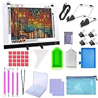 B4 Diamond Painting LED Light Pad Kit, 5D Diamond Painting Accessories Tool Kit Full Drill for Adults and Kids, Supplies Includes Storage Case, Pens,Stand,Pad Board and More