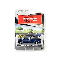 2023 2500 Bighorn Crew Cab 4x4 Pickup Truck Patriot Blue Metallic Showroom Floor Series 5 1/64 Diecast Model Car by Greenlight 68050A