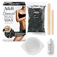 Hard Wax Beans Activated Charcoal Waxing Kit, Wax Beads Hair Removal for Women, 1 Count