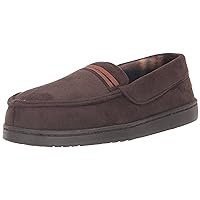 Chaps Boy's Moccasin Slipper House Shoe with Indoor/Outdoor Nonslip Sole
