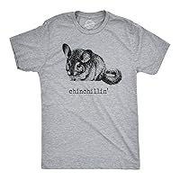 Mens Chinchillin T Shirt Funny Chinchilla Animal Lover Graphic Vintage Cool Tee