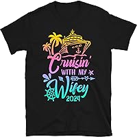 Cruisin' with My Wifey Hubby Shirt, Cruise Couples Gift, Cruise, Cruise Shirts, Custom Couple Shirts