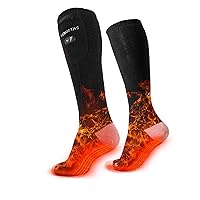 Venustas Heated Socks for Men Women, Rechargeable Electric Socks with Battery Pack, Terrycloth Lining