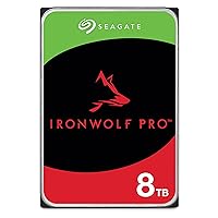 Seagate IronWolf Pro, 8 TB, Enterprise NAS Internal HDD –CMR 3.5 Inch, SATA 6 Gb/s, 7,200 RPM, 256 MB Cache for RAID Network Attached Storage (ST8000NT001)