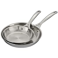 Le Creuset Tri-Ply Stainless Steel 2 pc. Fry Pan Set, (8