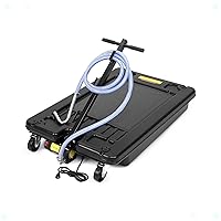 17 Gallon Electric Oil Drain Pan with 110V Pump & 8 Ft Hose, Low Profile & T Folding Handle Oil Drain Cart for Truck Cars SUVs