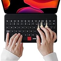 Touchpad Portable Fusion Keyboard: Built-in Trackpad with Full Multi-Gesture - Mac, Windows, iOS, Android, USB-C, Bluetooth Multi-Pairing, Wireless Mini Keyboard, Spill-Proof, Lightweight