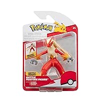 Pokémon Blaziken Battle Feature Figure - 4.5-Inch Blaziken Battle Ready Figure with Leg Kick Attack